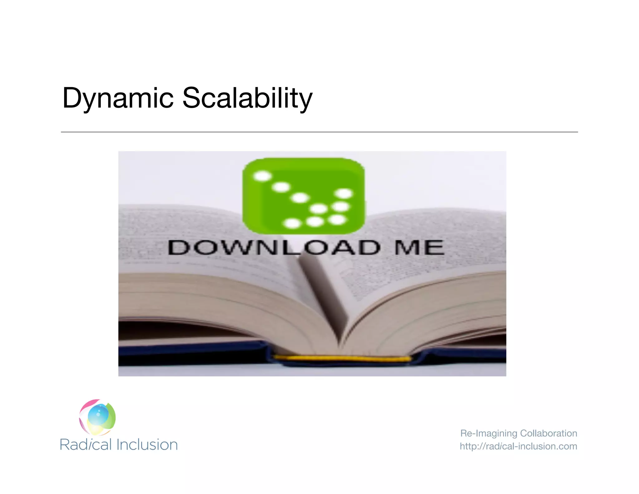 Re-Imagining Collaboration
http://radical-inclusion.com
Dynamic Scalability
 