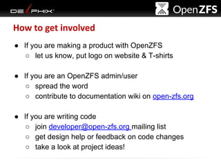 OpenZFS at EuroBSDcon | PPT