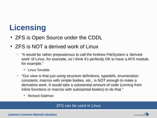 OpenZFS at LinuxCon | PDF
