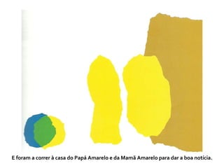 E foram a correr à casa do Papá Amarelo e da Mamã Amarelo para dar a boa notícia.