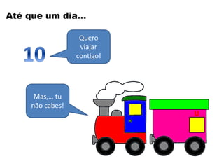Até que um dia…
Quero
viajar
contigo!
Mas,… tu
não cabes!
 