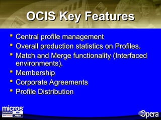 OPERA PMS Central Systems Detail Overview | PPT