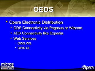 OPERA PMS Central Systems Detail Overview | PPT