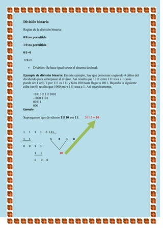 OperacióN Binaria