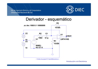 DerivadorDerivador esquemáticoesquemáticoDerivadorDerivador -- esquemáticoesquemático
Introducción a la Electrónica
 