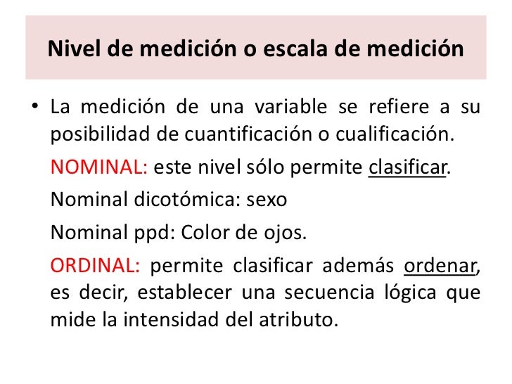 Operacionalización de variables estadistica