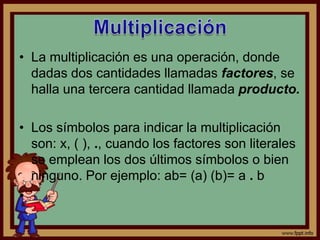 Por ejemplo:Al decir:La diferencia cuando a un número x se les resta 10.De 4 resta un número nEl número x disminuido en 20Disminuir 85 de 47Se escribe_x – 104 – nX - 2047 - 85