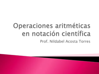 Prof. Nildabel Acosta Torres
 