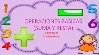 OPERACIONES BASICAS
(SUMA Y RESTA)
JEISON NEIRA
DEYMI PARRADO
 