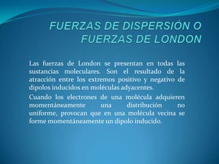 ENLACE METÁLICOEn un enlace metálico, los electrones de enlace están deslocalizados en una estructura de átomos. En contraste, en los compuestos iónicos, la ubicación de los electrones enlazantes y sus cargas es estática. Debido a la deslocalización o el libre movimiento de los electrones, se tienen las propiedades metálicas de conductividad, ductilidad y dureza.