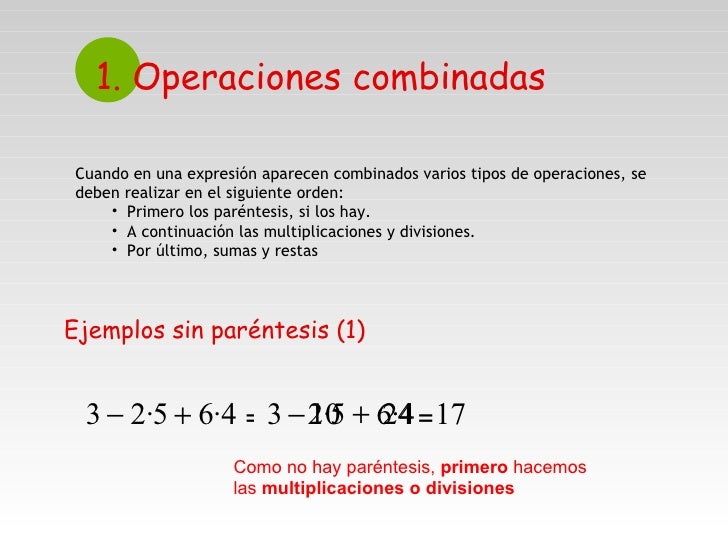 Operaciones Combinadas