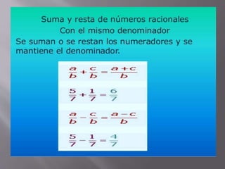 Operaciones combinadas racionales