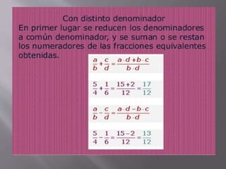 Operaciones combinadas racionales