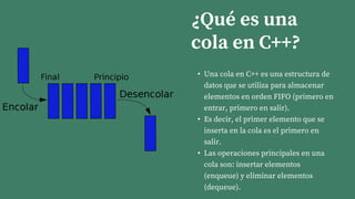 Operaciones con colas | PPTX