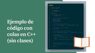 Operaciones con colas | PPTX