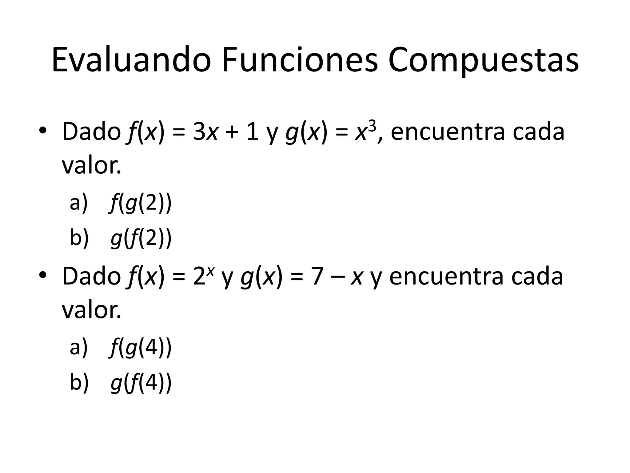 Operaciones Con Funciones