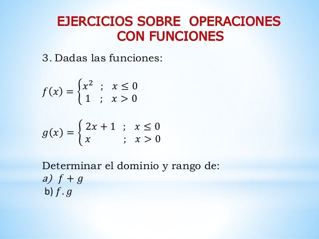 Operaciones con funciones