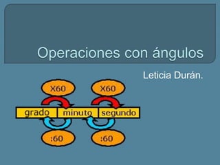 Operaciones con ángulos Leticia Durán. 