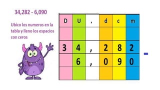 operaciones con números decimales para niños