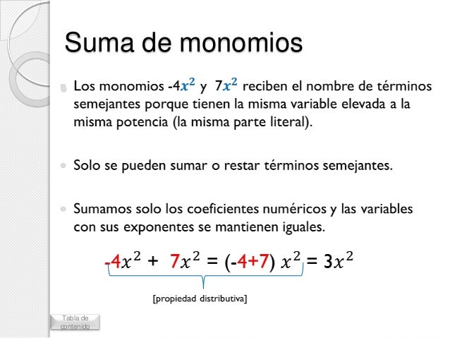 Operaciones con polinomios