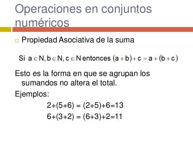 Operaciones en conjuntos numéricos y números reales