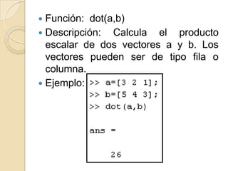 Operaciones matemáticas con arrays y aplicaciones | PPTX