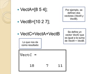 Operaciones matemáticas con arrays y aplicaciones | PPTX