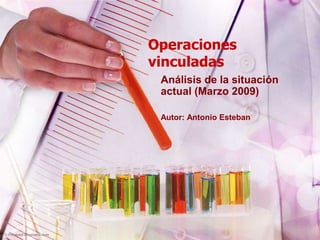 Operaciones
vinculadas
 Análisis de la situación
 actual (Marzo 2009)

 Autor: Antonio Esteban
 