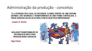 Administração da produção - conceitos
 