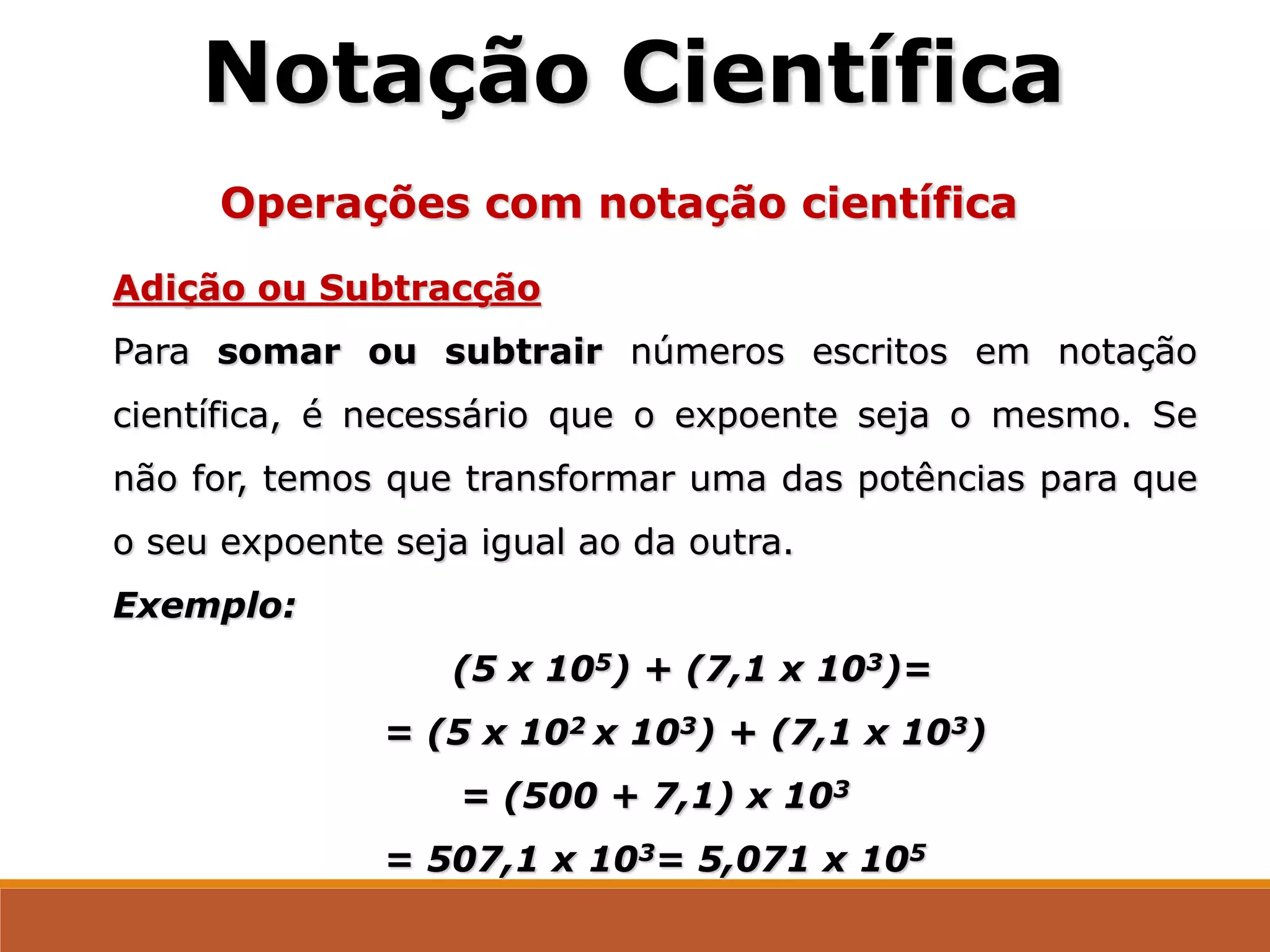 Operacoes not cient_exemplos | PPT