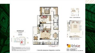 - Varanda espaçosa integrada a cozinha.
 