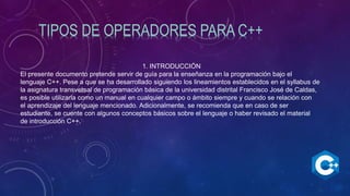 Operadores | PPTX