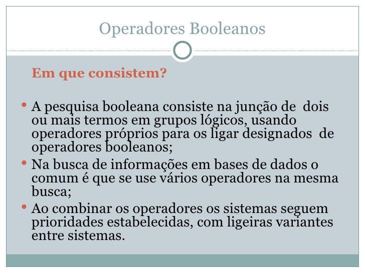 Operadores Booleanos