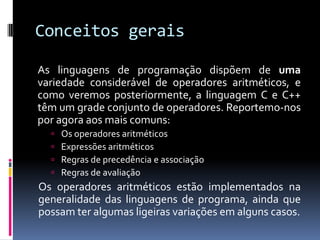 Operadores aritméticos | PPTX