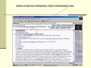 Resultado da pesquisa com o operador AND 