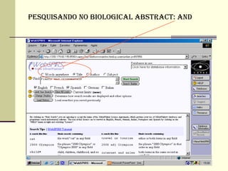 Pesquisando no Biological Abstract: AND 