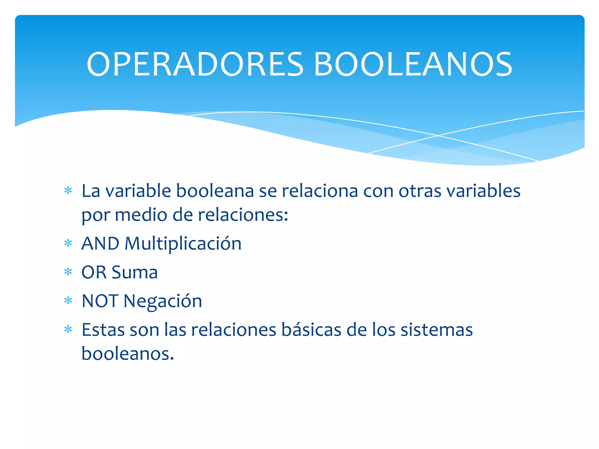 Operadores booleanos | PPT | Descarga Gratuita