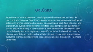 OPERADORES PARA C++ | PPTX