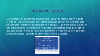 OPERADORES PARA C++ | PPTX