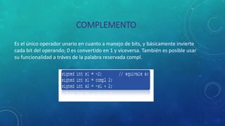 OPERADORES PARA C++ | PPTX