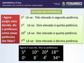 Operações com números naturais potenciação.ppt