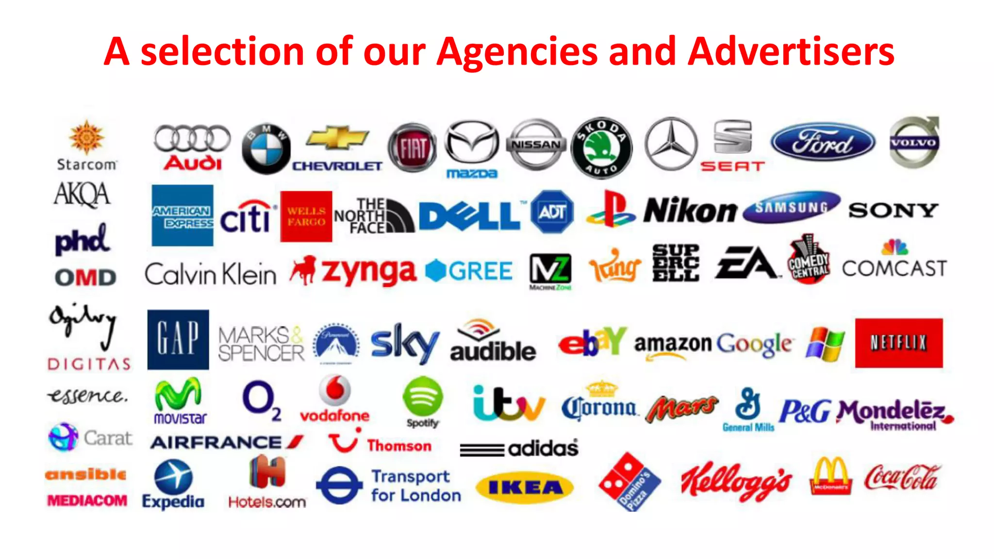 A  selection  of  our  Agencies  and  Advertisers
 