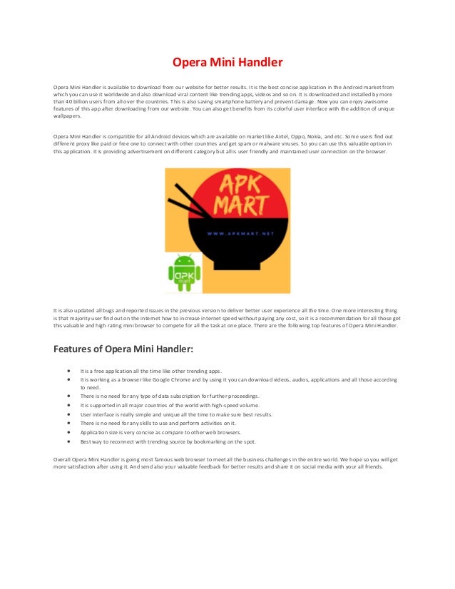 Opera Mini Handler Converted