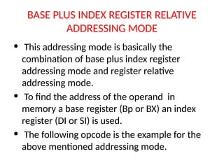 OPERAND ADDRESSING MODESOPERAND ADDRESSING MODES | PPTX