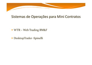 Operando Mini Contrato de Índice