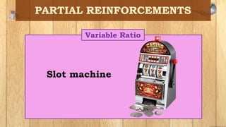 Variable Ratio
Slot machine
 
