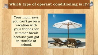 Your mom says
you can’t go on a
vacation with
your friends for
summer break
because you got
in trouble at
school.
 