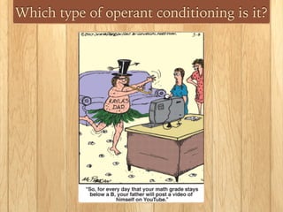 Which type of operant conditioning is it?
 