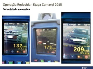 Velocidade	
  excessiva
Operação	
  Rodovida	
  -­‐	
  Etapa	
  Carnaval	
  2015
 