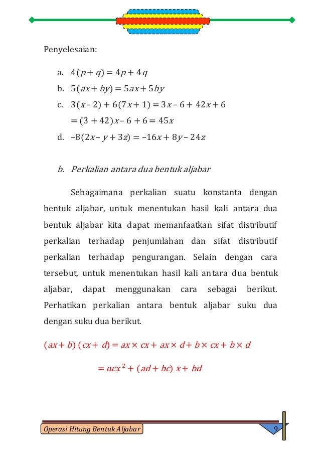 Operasi Aljabar Smp Operasi Aljabar Smp